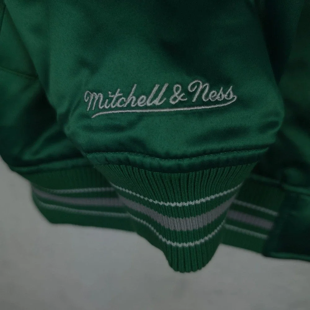 Philadelphia Eagles Mitchell & Ness NFL 2XL XXL Satin Jacket Green Gray NWT